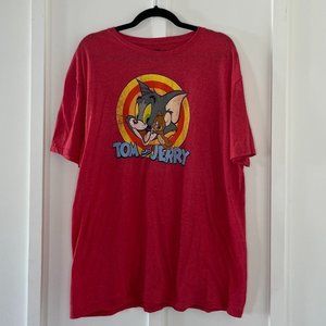 Tom & Jerry Short Sleeve Retro Classic T Shirt Size XL